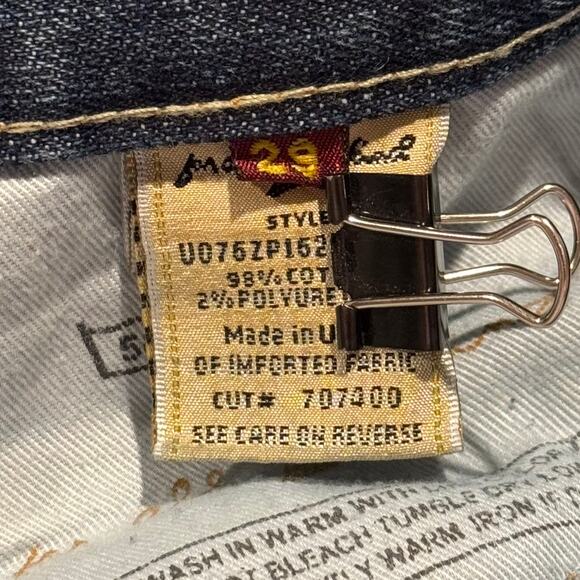 7 For All Mankind Zac Posen Jeans Bootcut Y2K Embroidered Boho Floral 29 Flawed - Picture 4 of 8